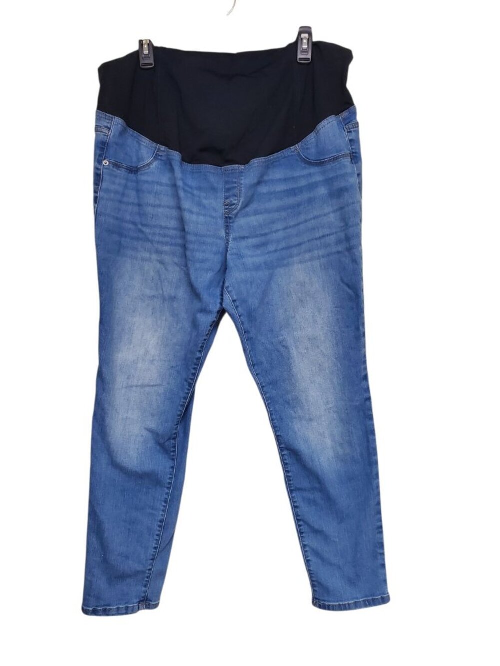 Isabel Maternity Womans Medium Wash Pull On Stretch Denim Jegging Mat Plus 16/33